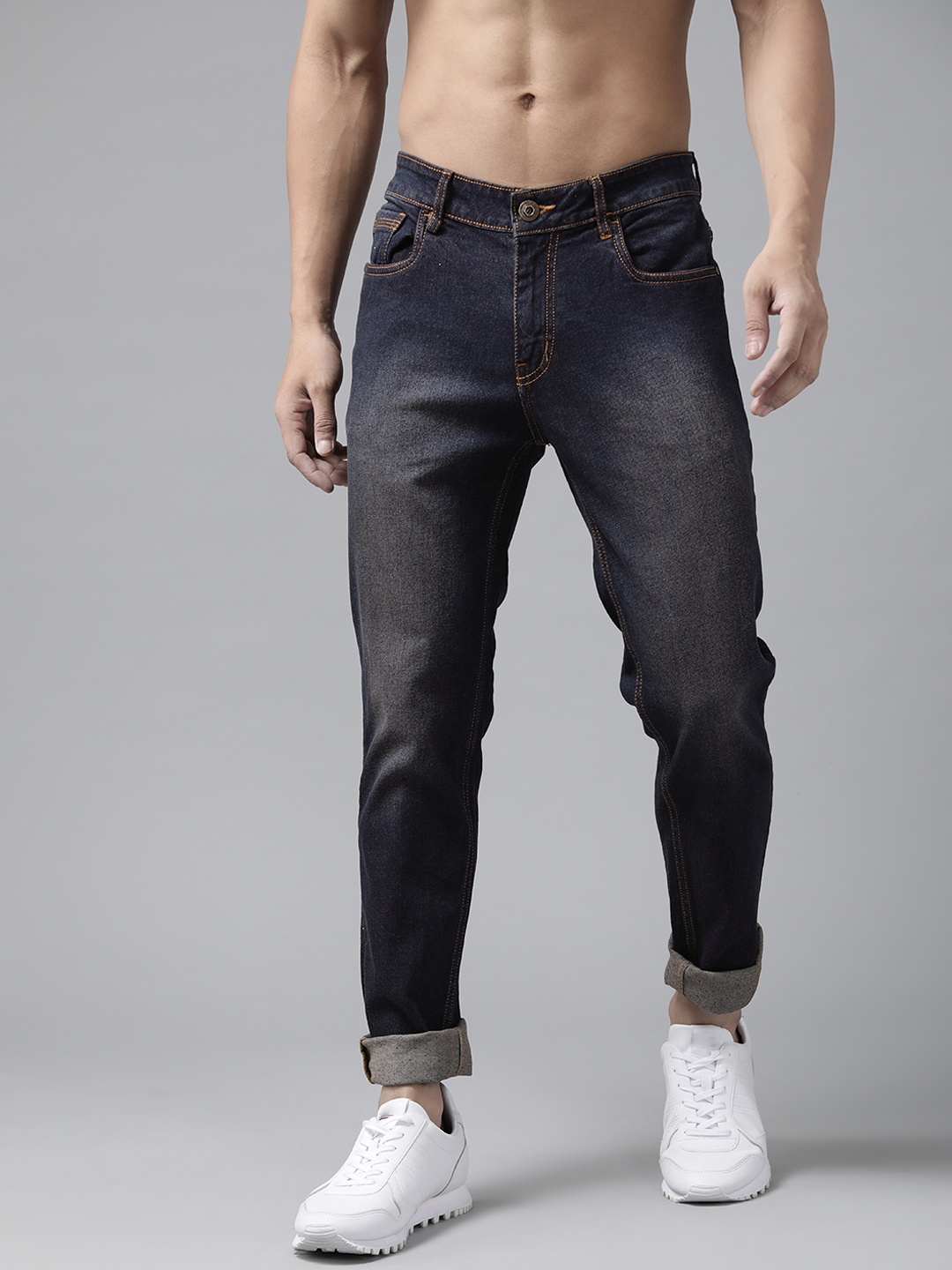 

Roadster Men Navy Blue Skinny Fit Light Fade Stretchable Jeans