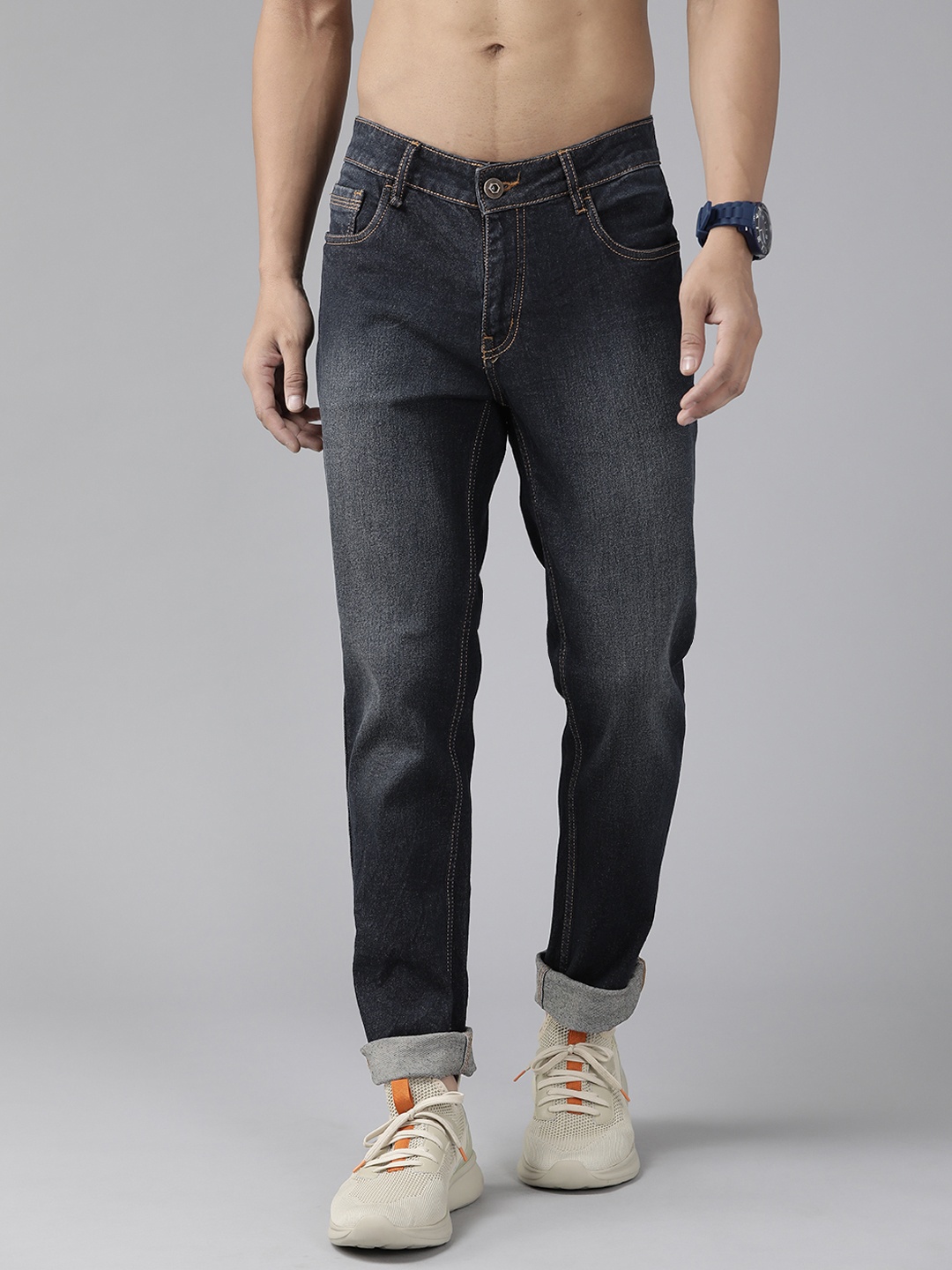 

Roadster Men Navy Blue Skinny Fit Light Fade Stretchable Jeans