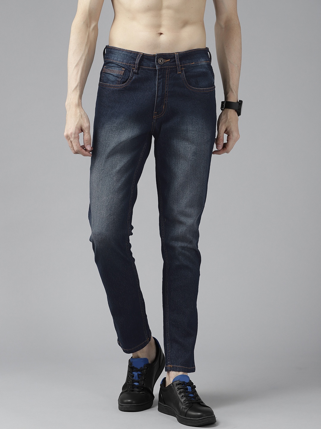 

Roadster Men Navy Blue Skinny Fit Light Fade Stretchable Jeans