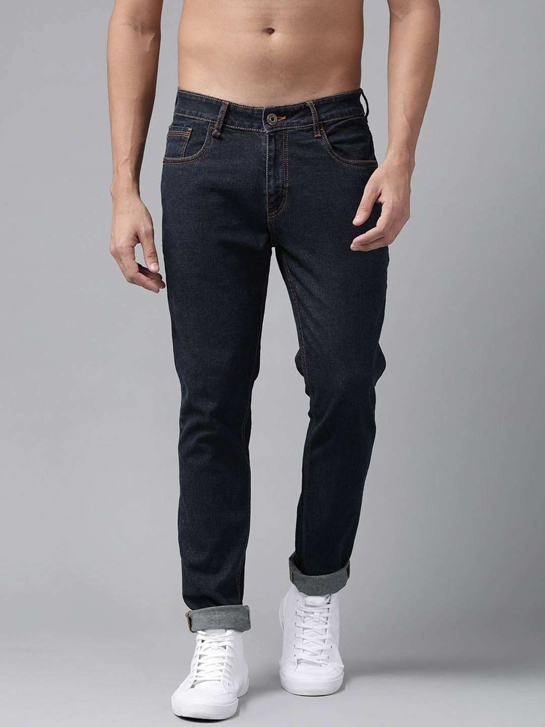

Roadster Men Navy Blue Skinny Fit Stretchable Jeans
