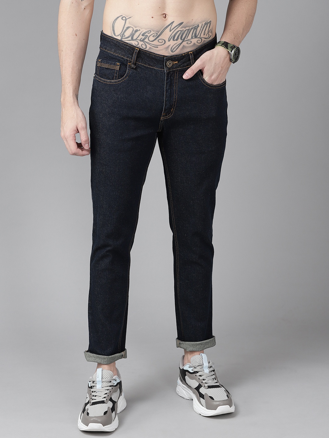 

Roadster Men Navy Blue Skinny Fit Stretchable Jeans