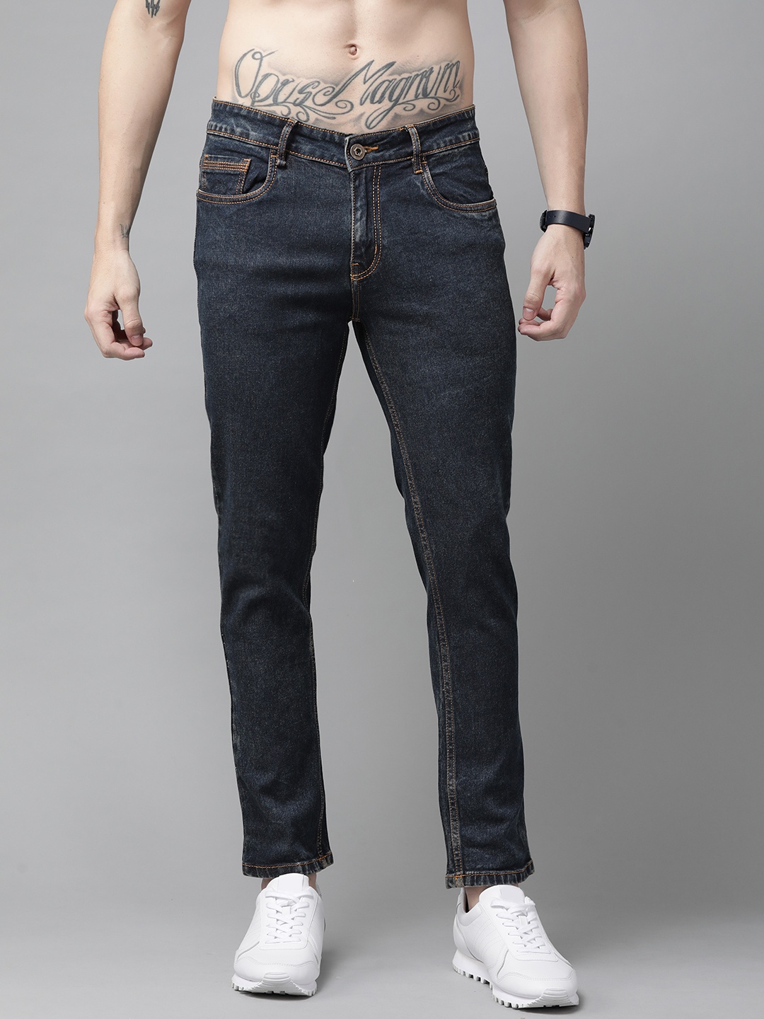 

Roadster Men Navy Blue Skinny Fit Stretchable Jeans