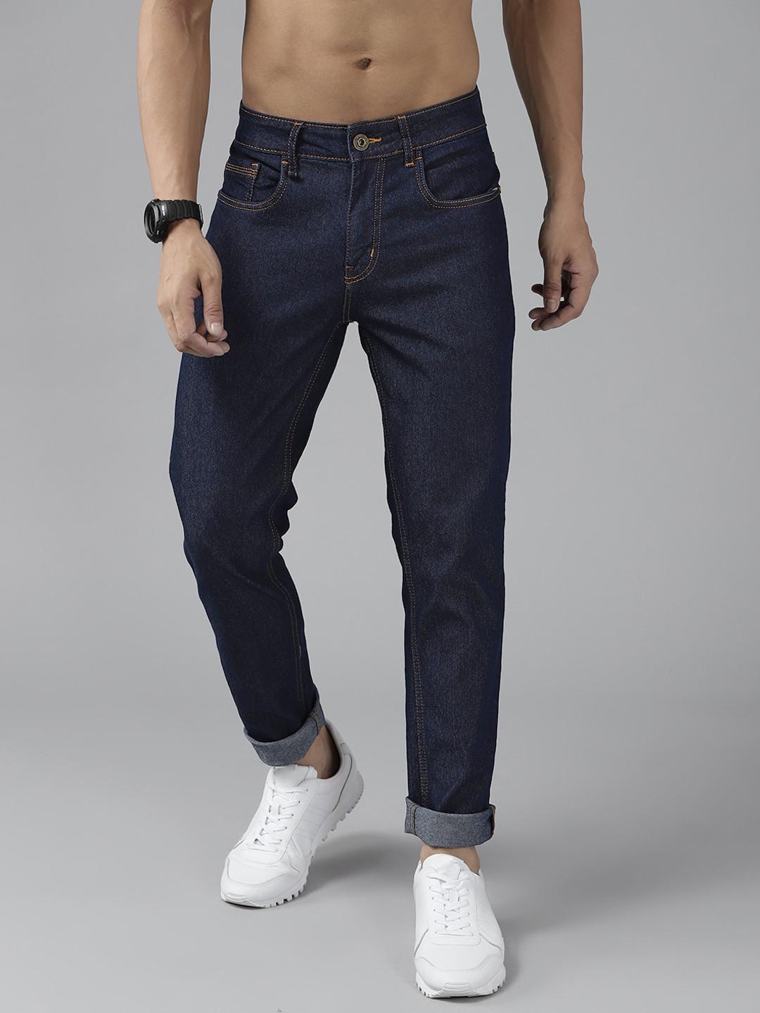 

Roadster Men Navy Blue Skinny Fit Stretchable Jeans