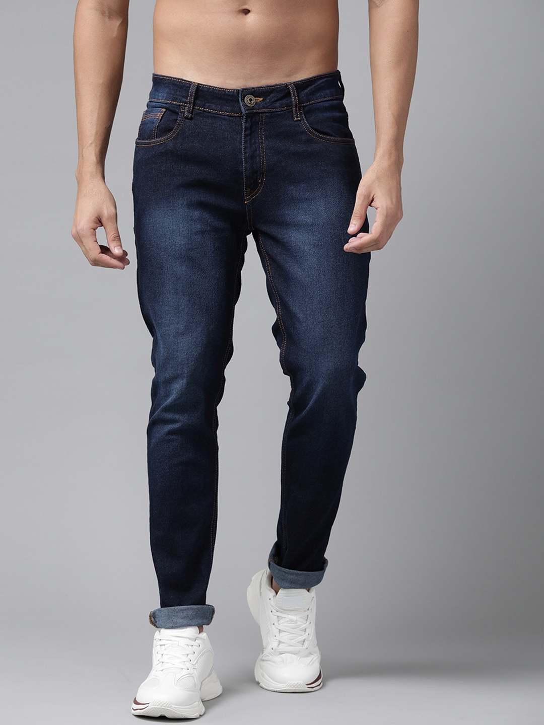 

Roadster Men Navy Blue Skinny Fit Light Fade Stretchable Jeans