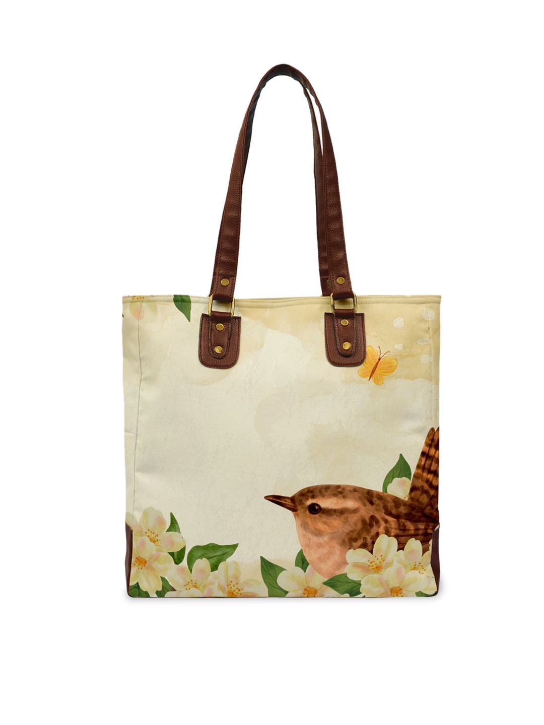 

Crazy Corner Beige Structured Handheld Bag