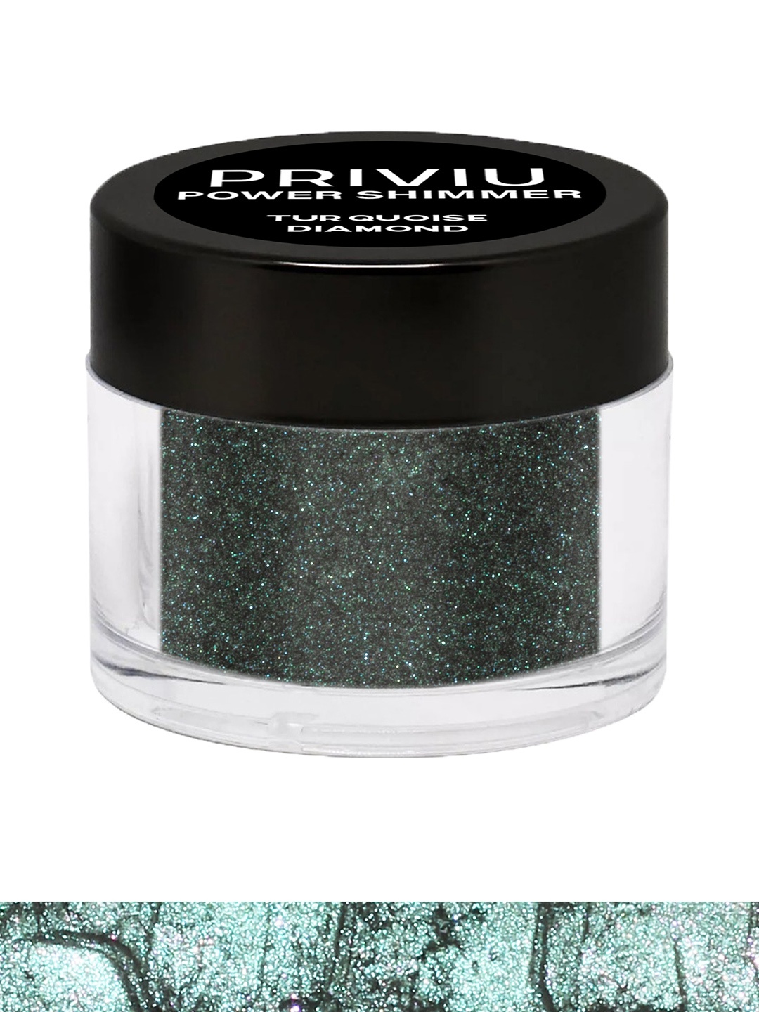 

PRIVIU Turquoise Eyes & Face Makeup Full Coverage Illuminator Highlighter Power Shimmer, Turquoise blue