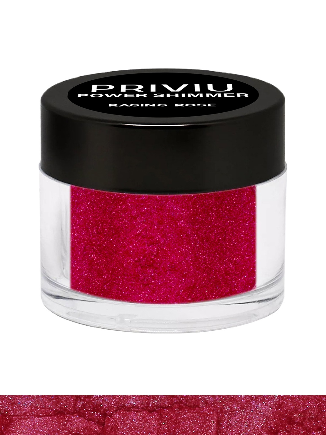 

PRIVIU Power Shimmer For Eyes & Face Full Coverage Illuminator Highlighter-Raging Rose, Red