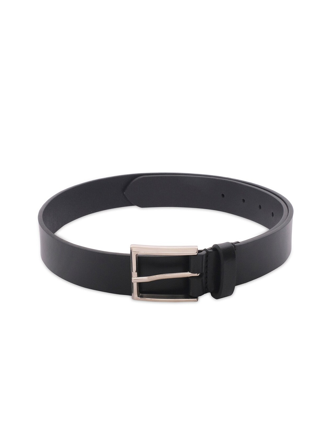 

Belwaba Men Black Leather Formal Belt