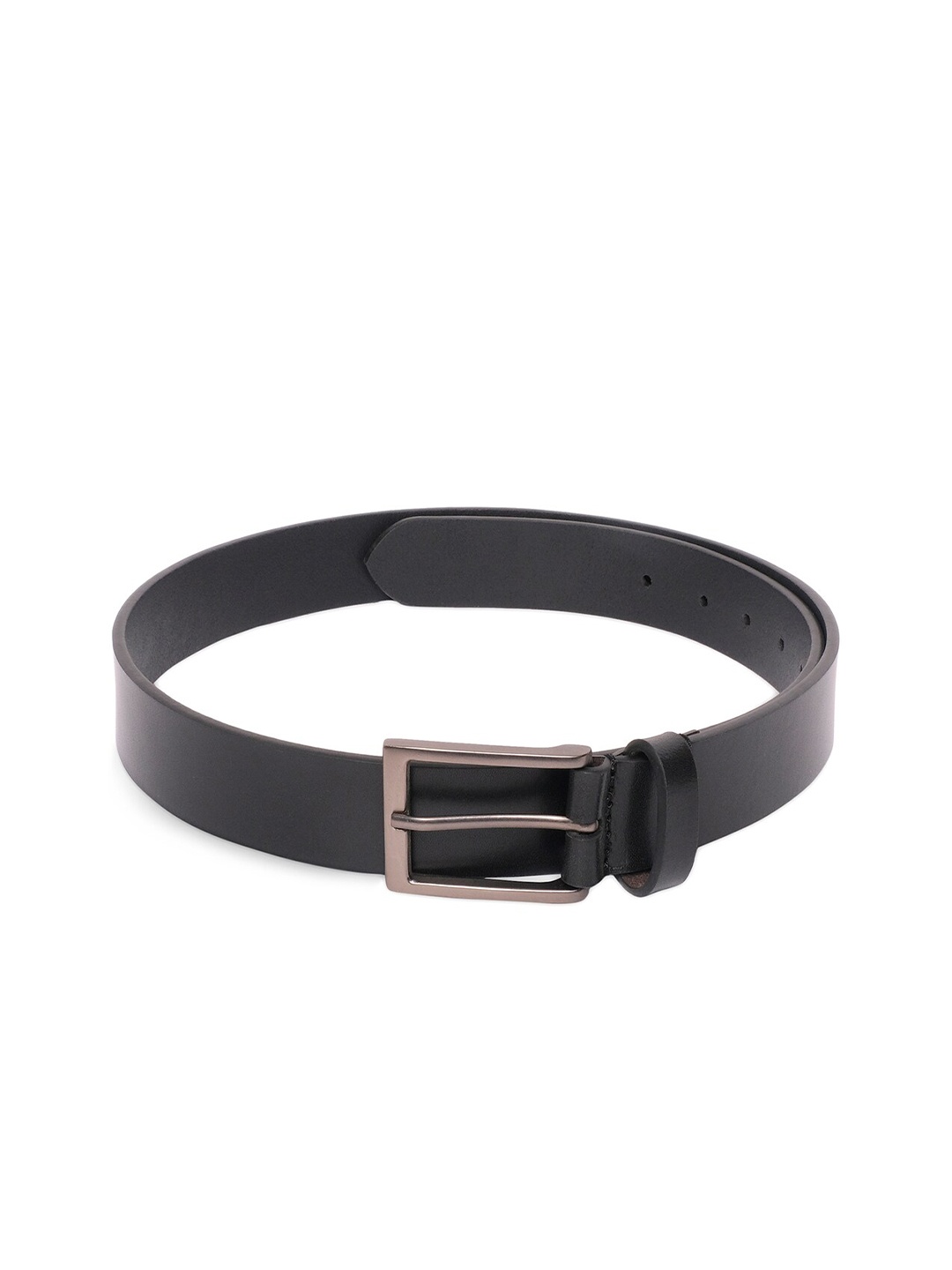 

Belwaba Men Black Leather Formal Belt