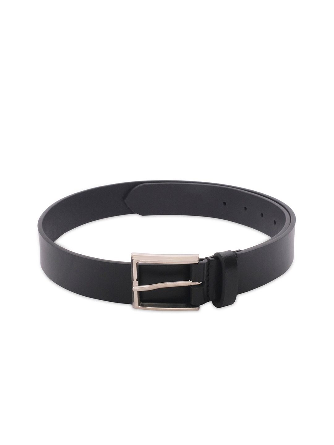 

Belwaba Men Black Leather Formal Belt