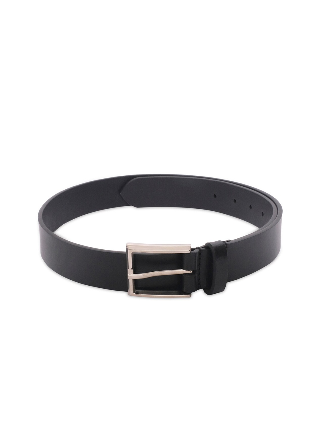 

Belwaba Men Black Leather Formal Belt