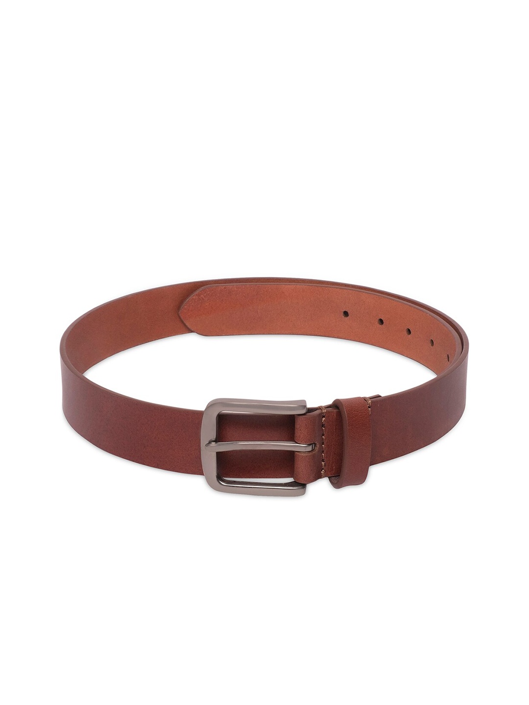 

Belwaba Men Tan Leather Formal Belt