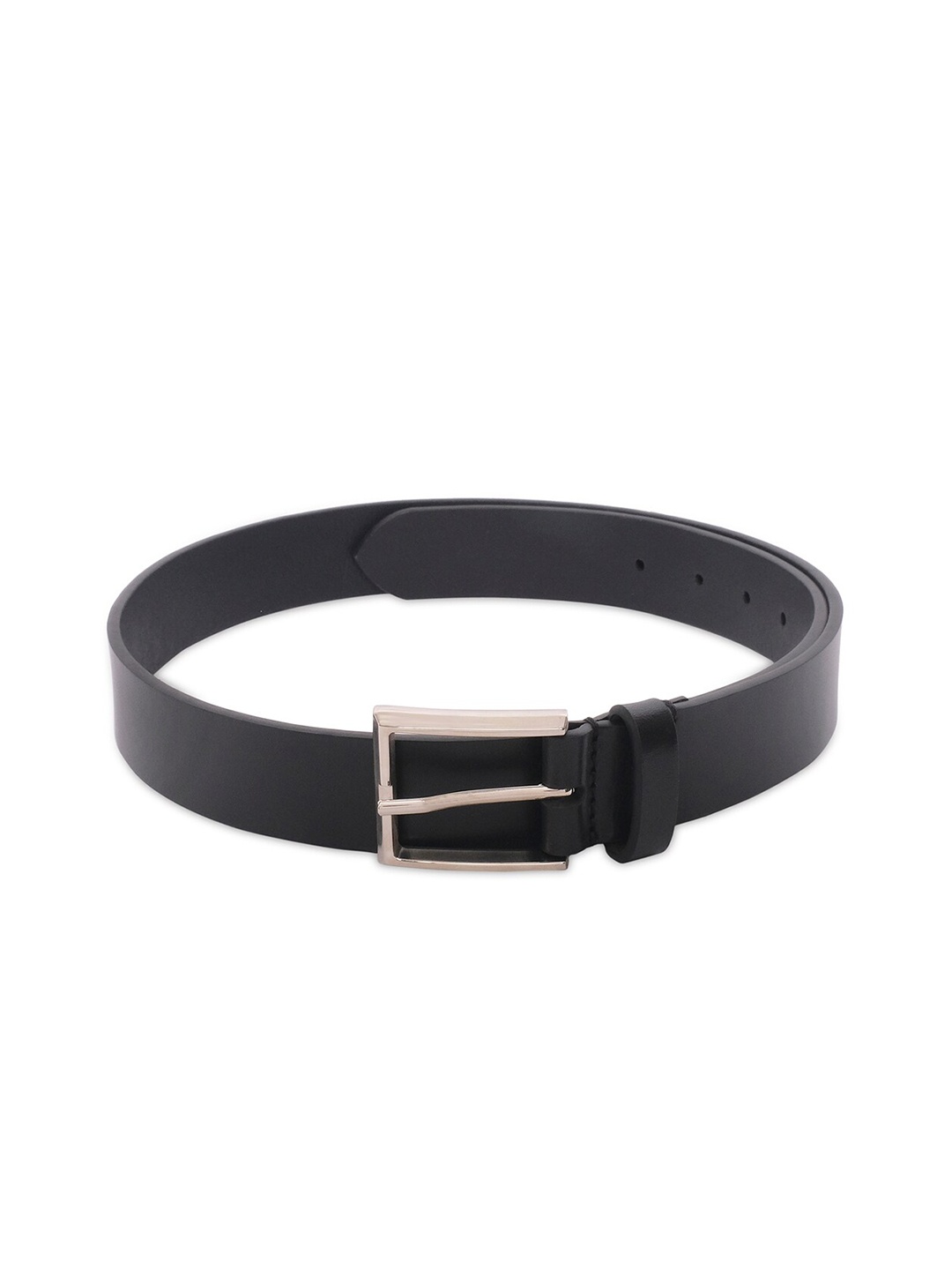 

Belwaba Men Black Leather Formal Belt