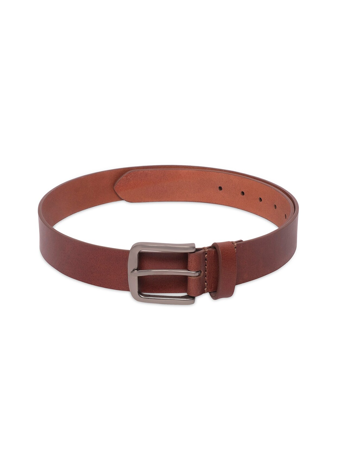 

Belwaba Men Tan Leather Formal Belt