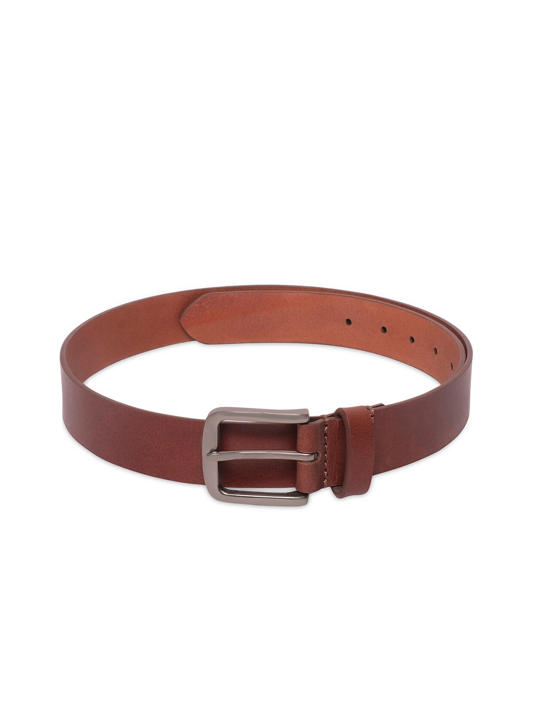 

Belwaba Men Tan Leather Formal Belt