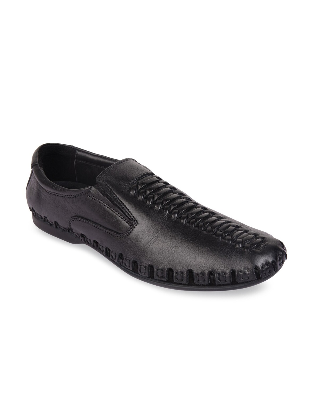 

Regal Men Black Leather Slip-On Sneakers
