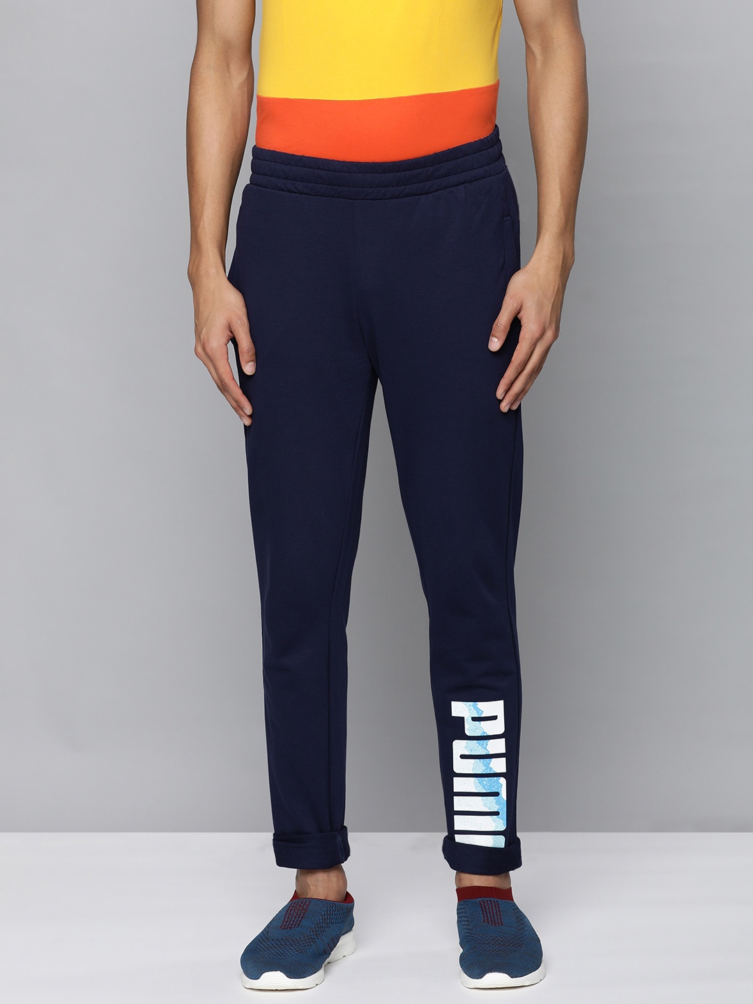 

Puma Printed dryCELL Slim Fit Track Pants, Navy blue