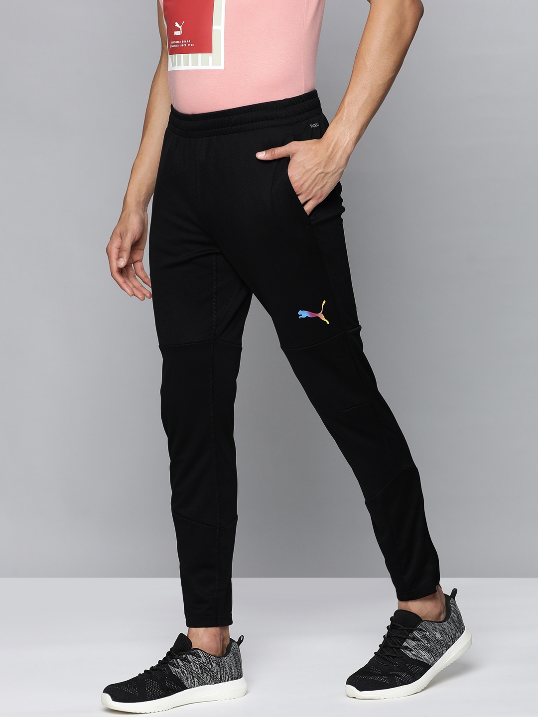 

Puma Men Black Solid individual FINAL Training Men's Football Slim Fit Track Pants