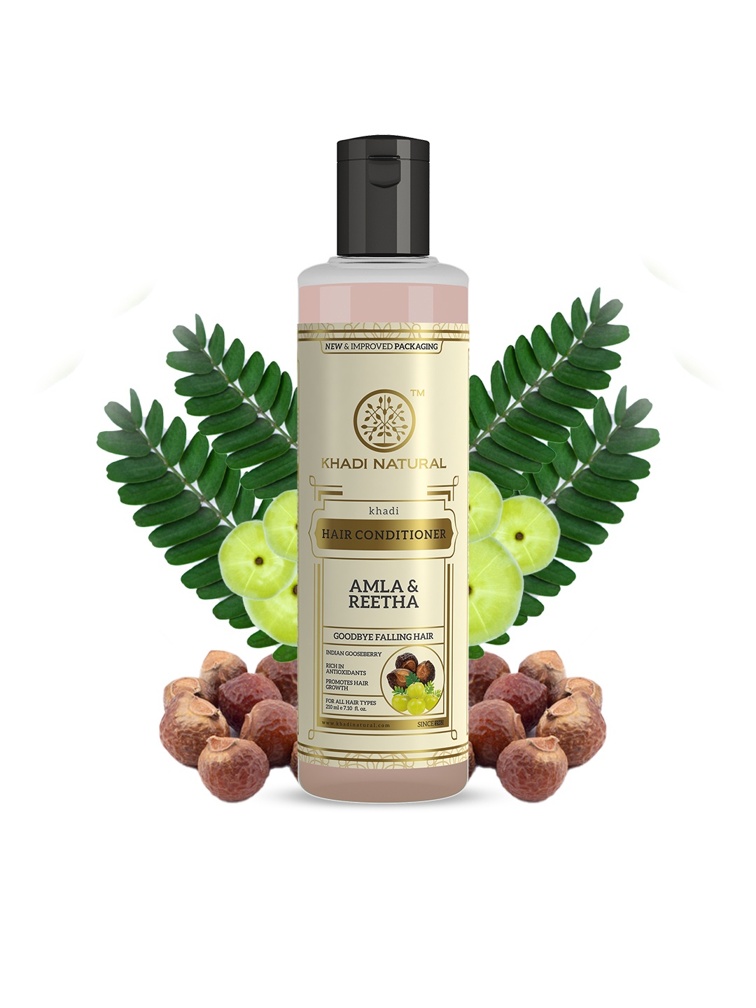 

Khadi Natural Amla & Reetha Hair Conditioner for Hair Fall Rescue - 210ml, Off white