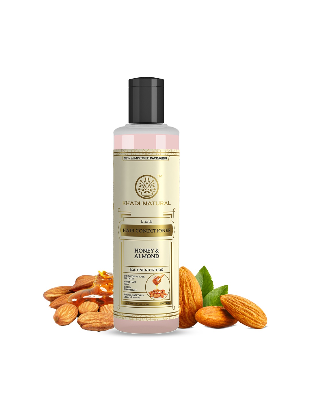 

Khadi Natural Honey & Almond Hair Conditioner for Hair Fall Rescue - 210ml, Off white