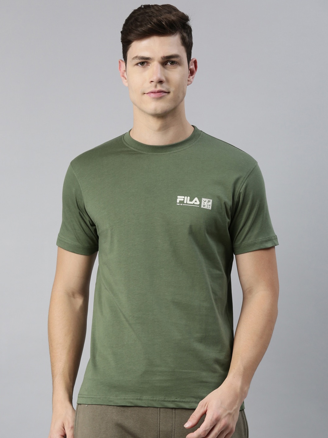 

FILA Men Green Pure Cotton T-shirt