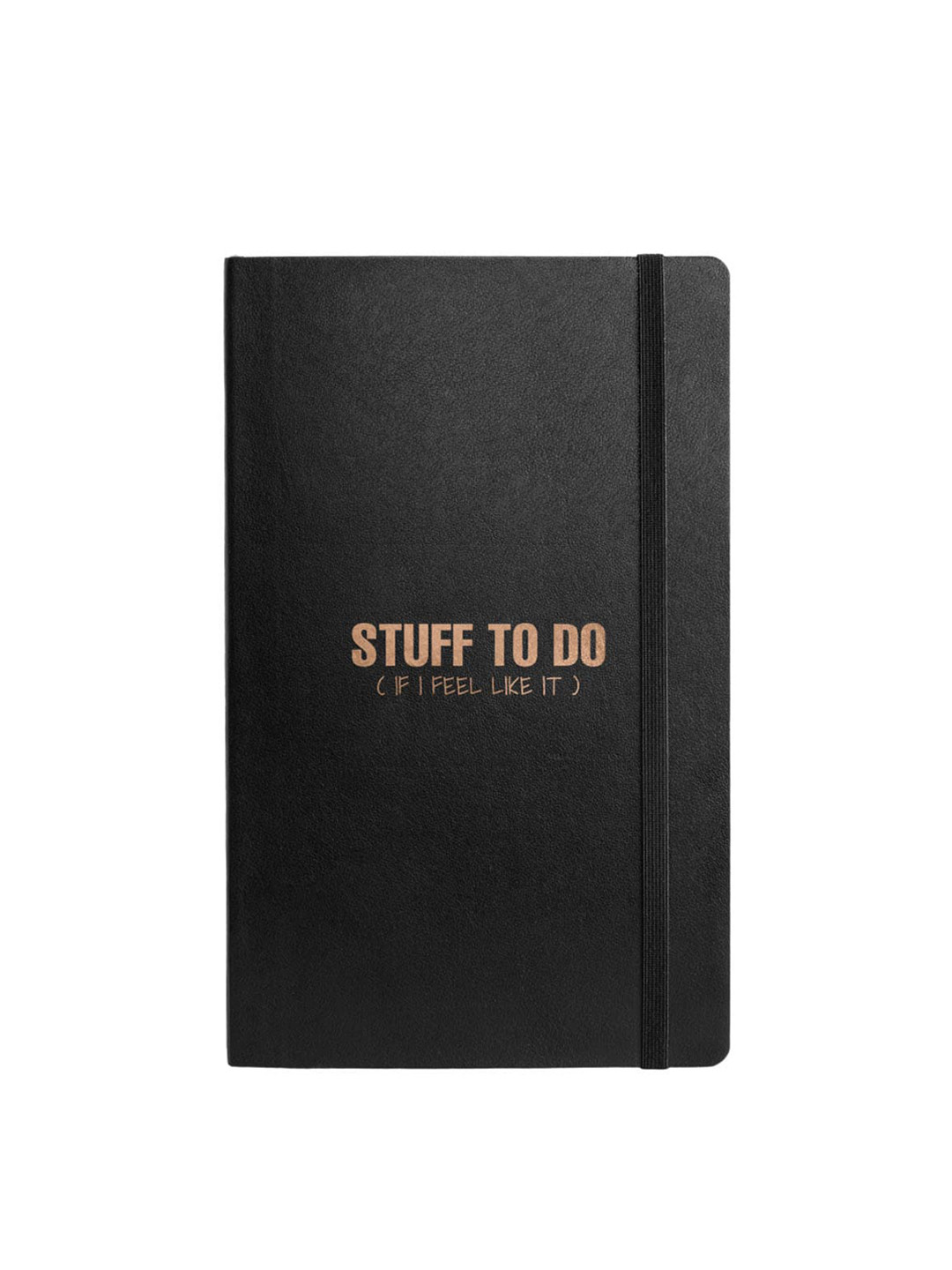 

The Art People Black Solid Journal Notebook With Elastic Band