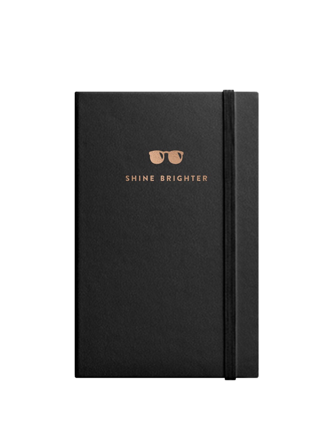 

The Art People Black Solid Shine Journal Notebook With Elastic Band