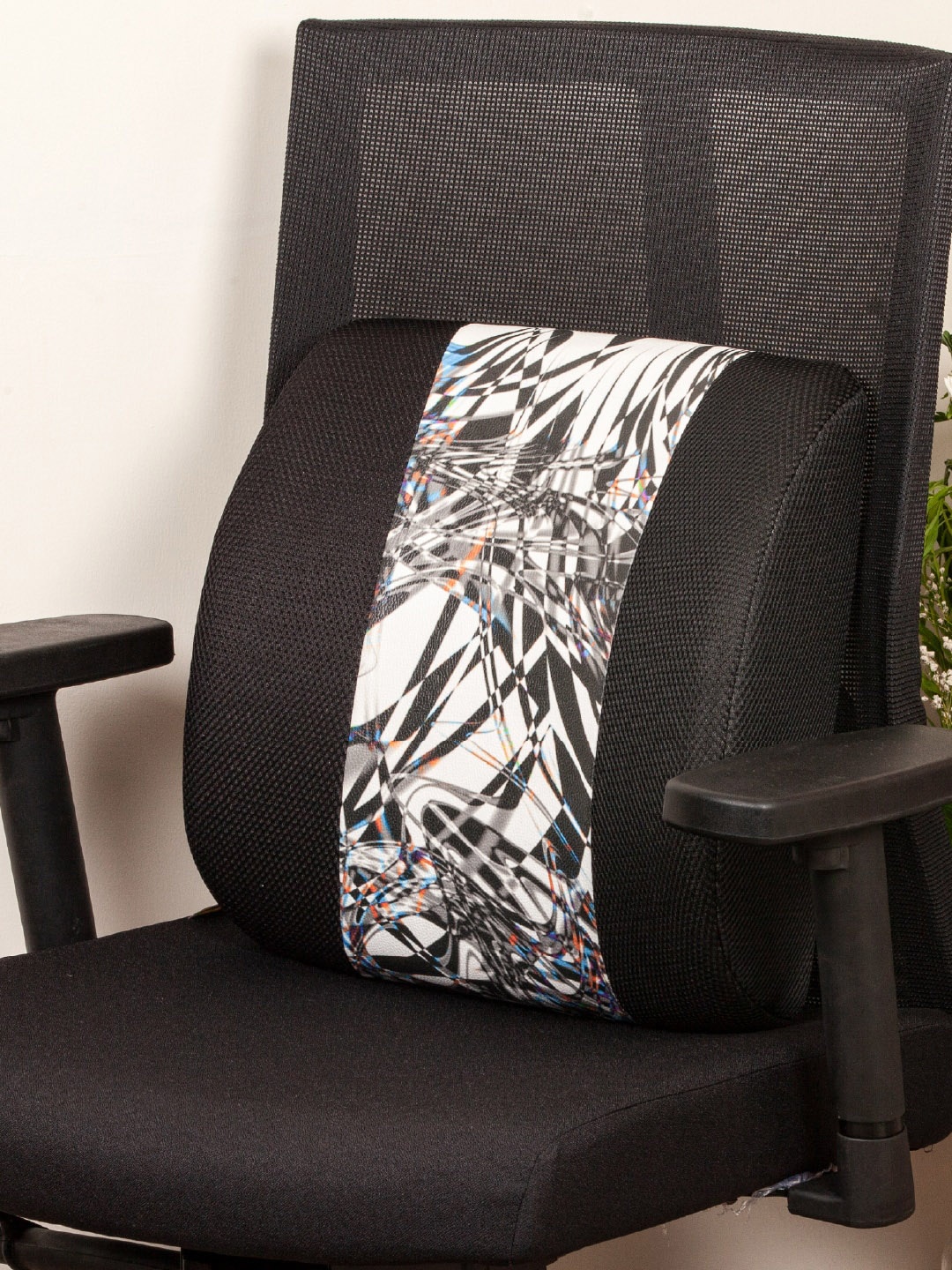

Black Panther Black Printed Memory Foam Backrest Therapedic Pillow