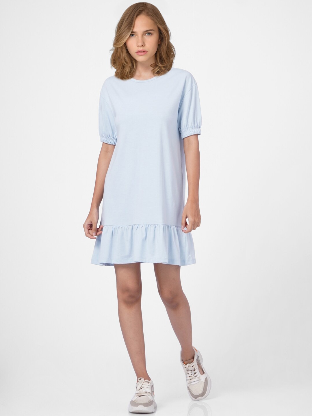 

ONLY Blue A-Line Cotton Dress