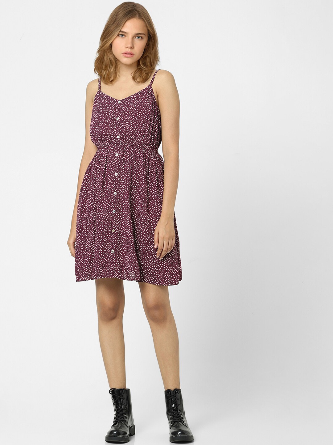 

ONLY Women Purple Floral Printed Dress