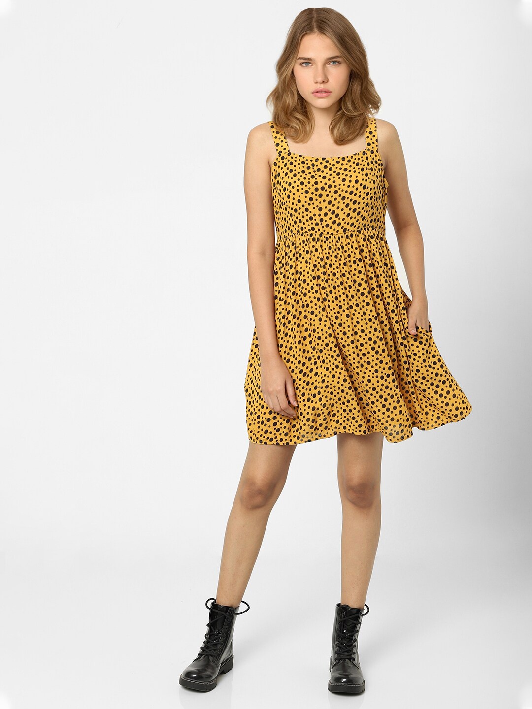 

ONLY Women Yellow Printed Dress