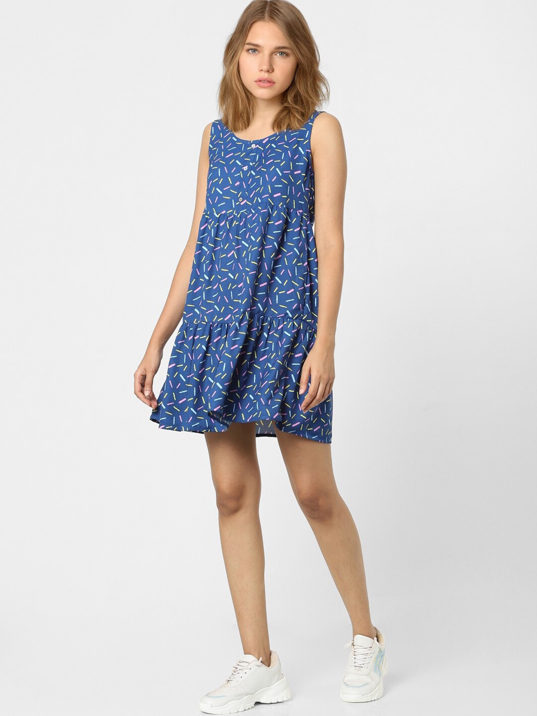 

ONLY Women Blue Printed Dress