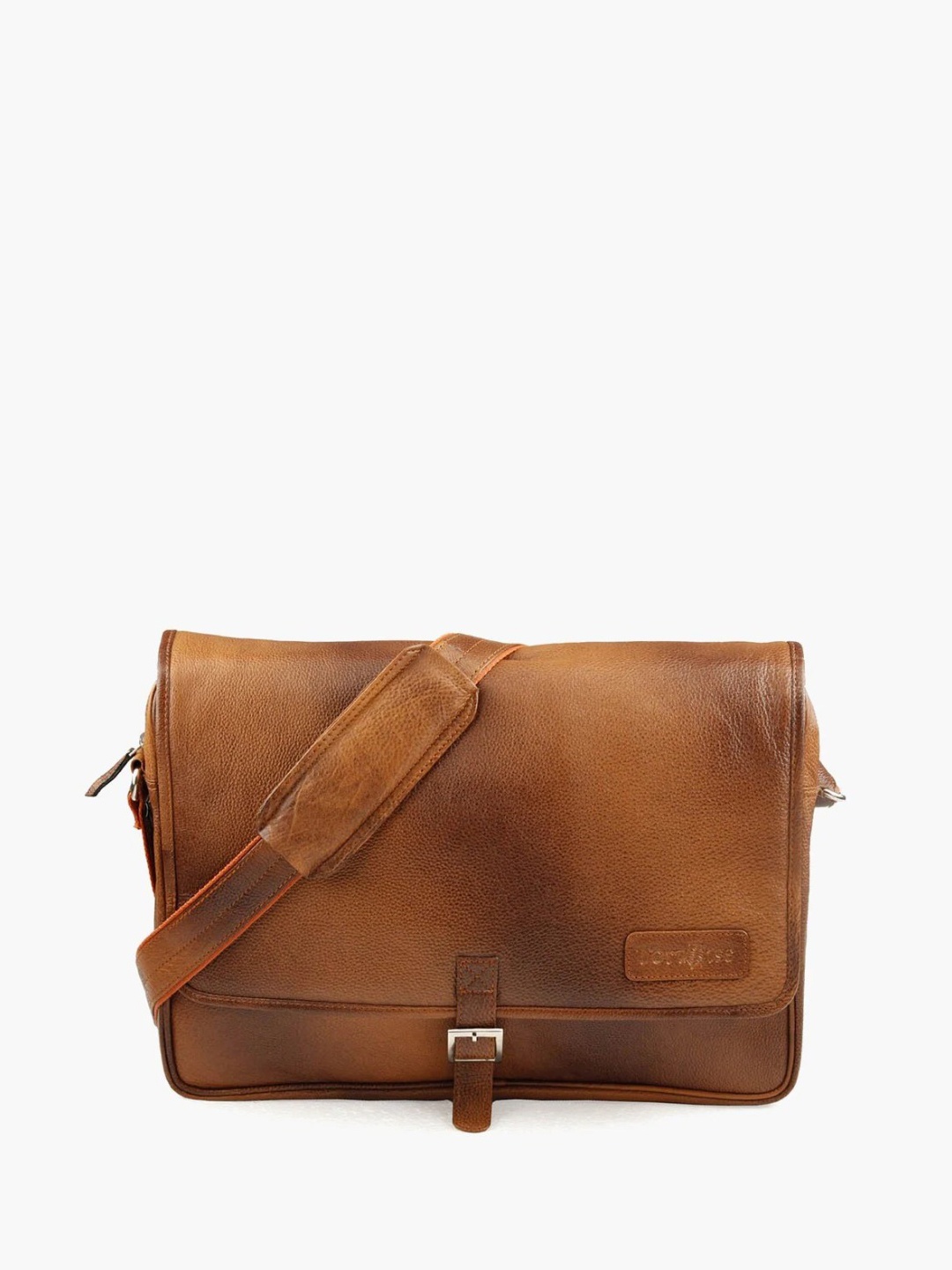 

Tortoise Mario Structured Genuine Leather Laptop Bag 15.5 Inch, Brown