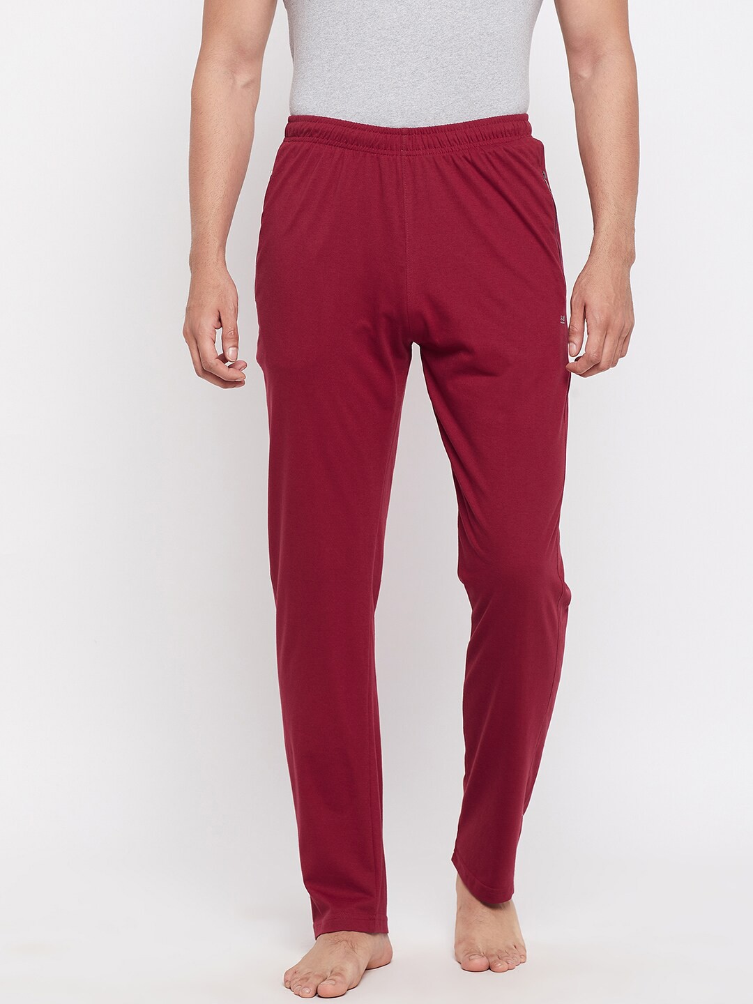 

Okane Men Red Solid Lounge Pants