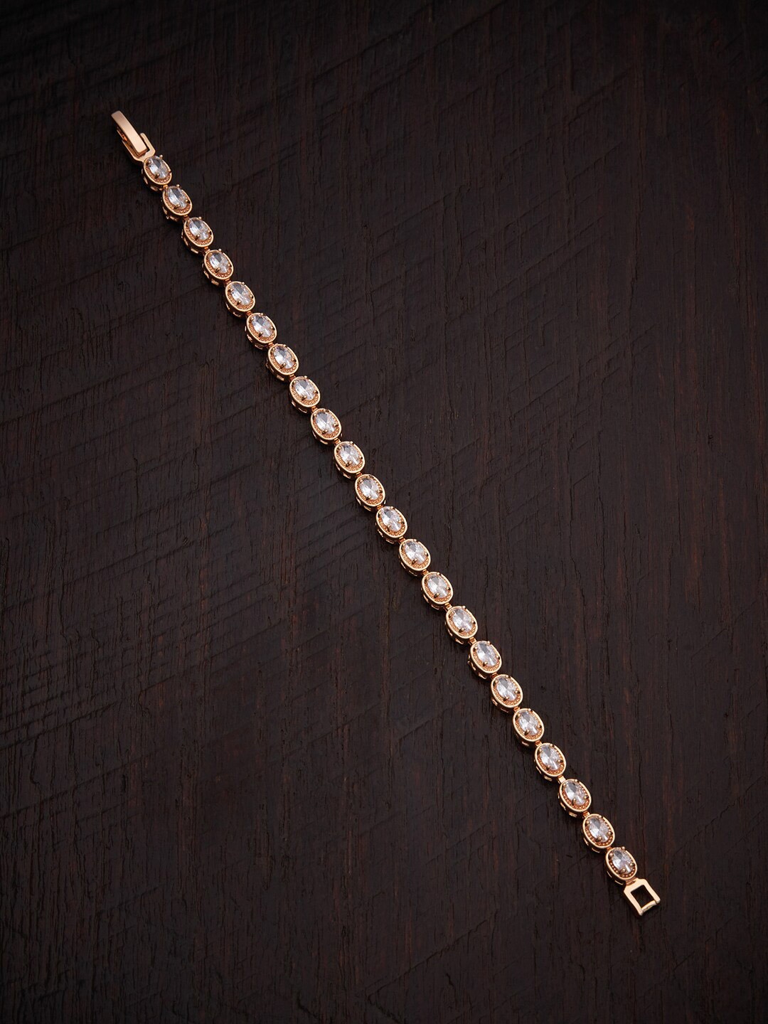 

Kushal's Fashion Jewellery Women Gold-Plated & White Cubic Zirconia Wraparound Bracelet