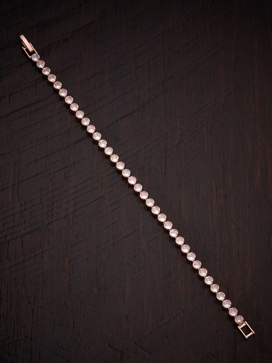 

Kushal's Fashion Jewellery Women White Cubic Zirconia Gold-Plated Wraparound Bracelet