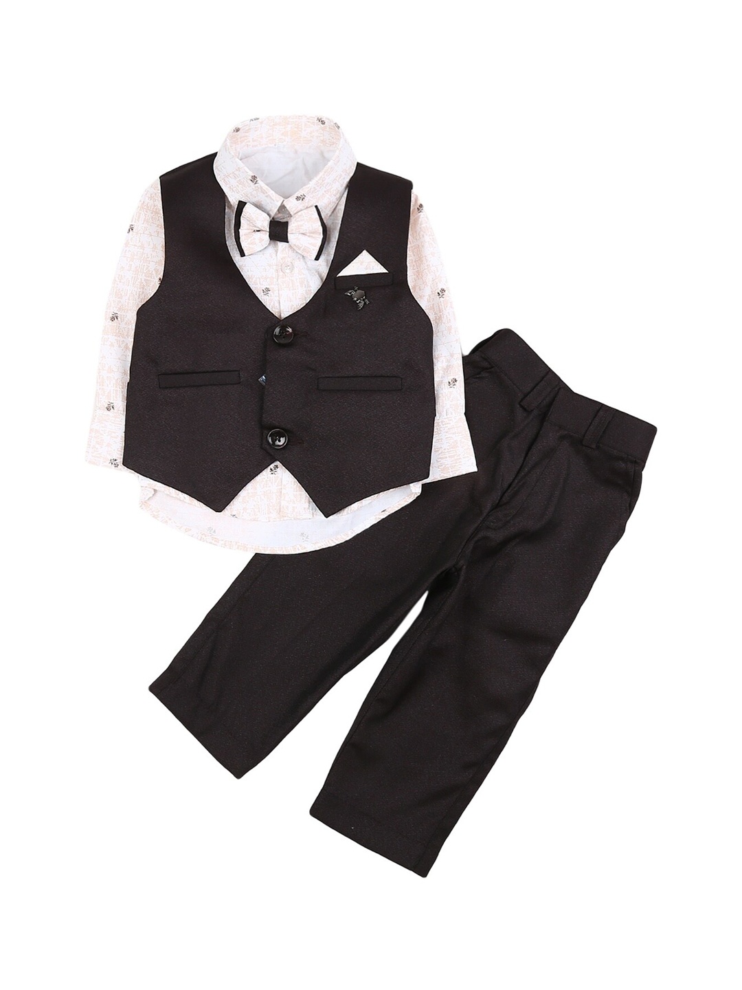 

V-Mart Boys Brown 3-Piece Solid Party Suit