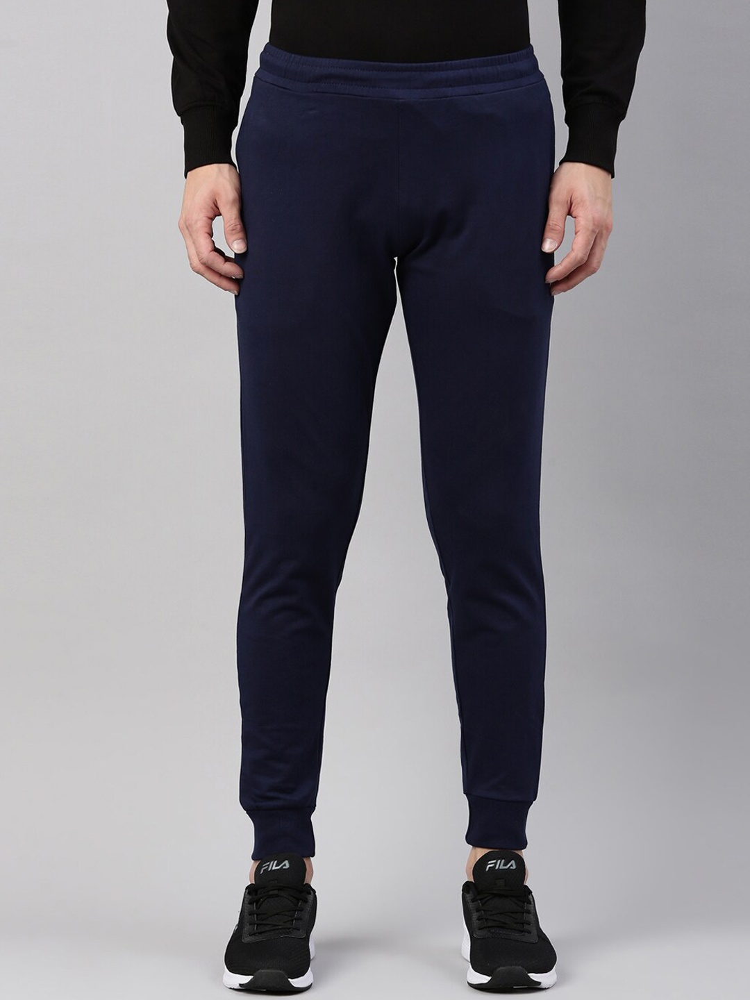 

FILA Men Navy Blue Solid Cotton Joggers