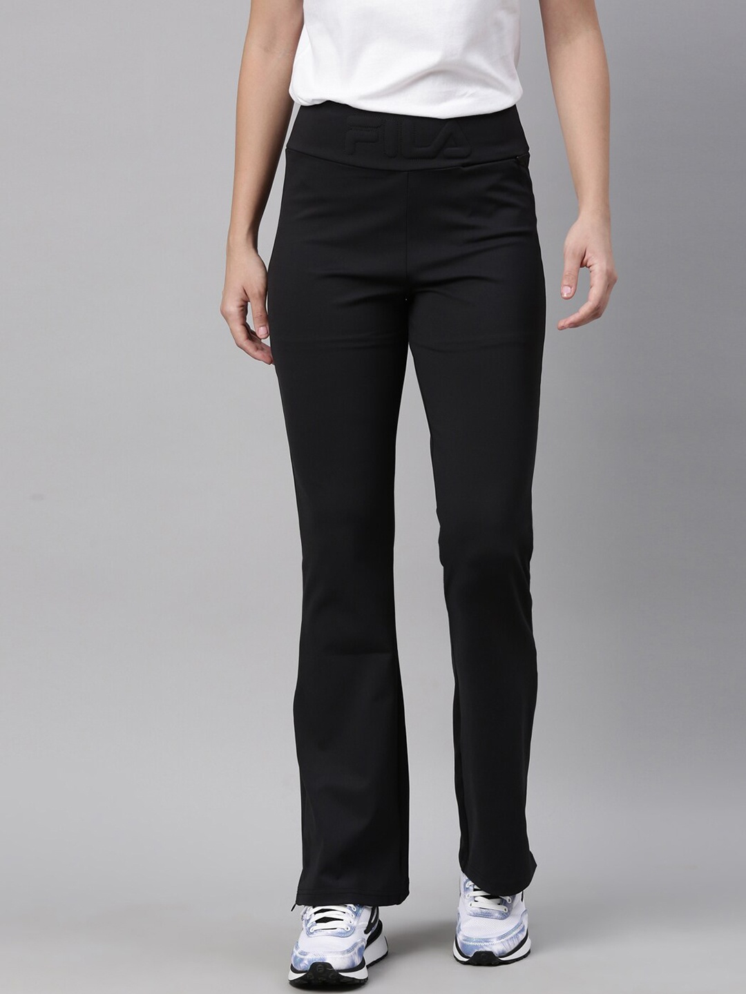 

FILA Women Black Solid Track Pant