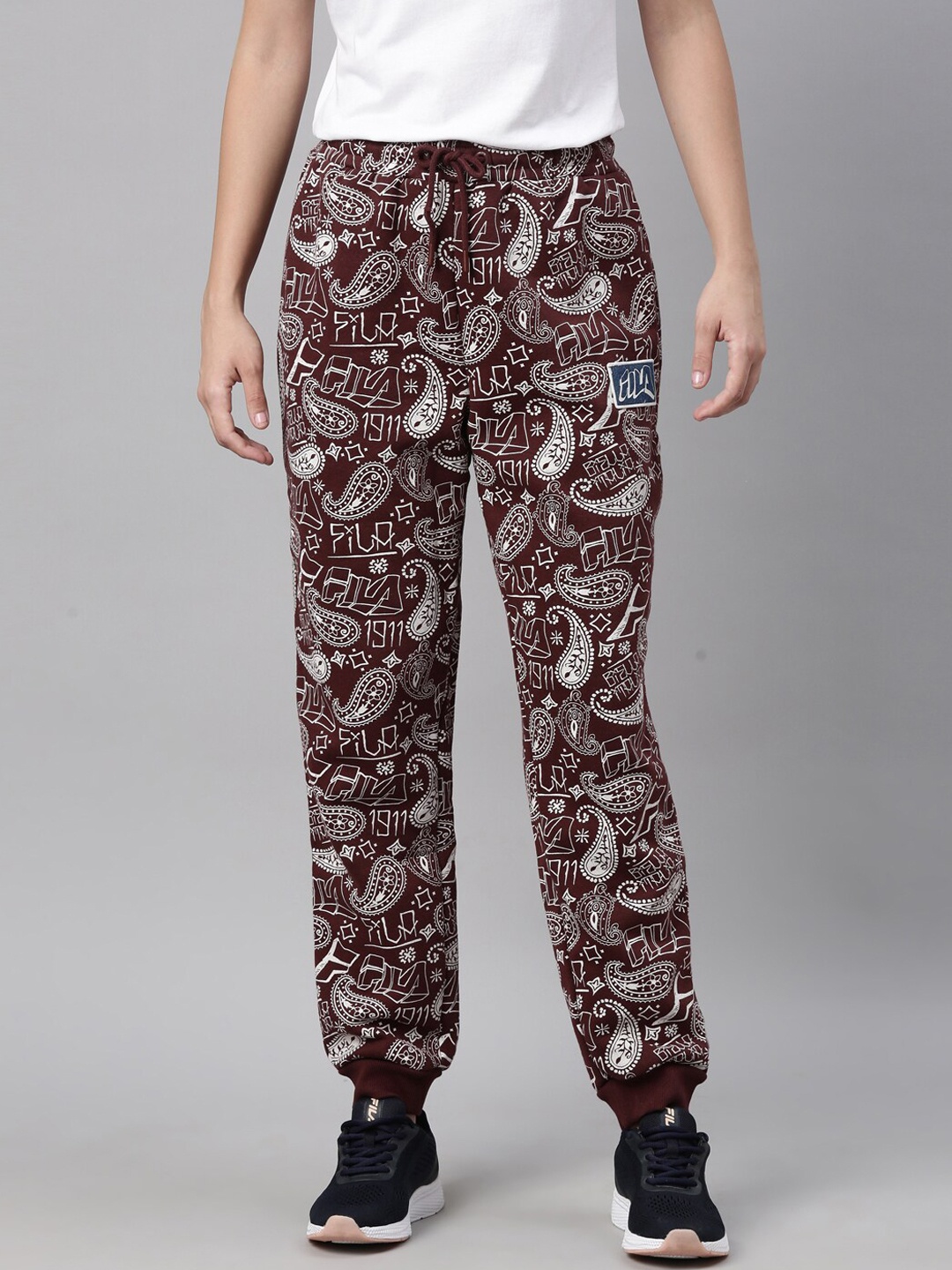 

FILA Women Maroon Printed Joggers