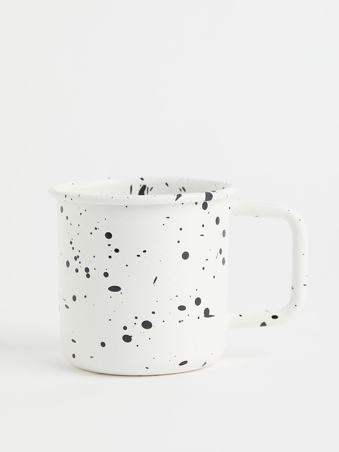 

H&M White & Black Patterned Metal Mug