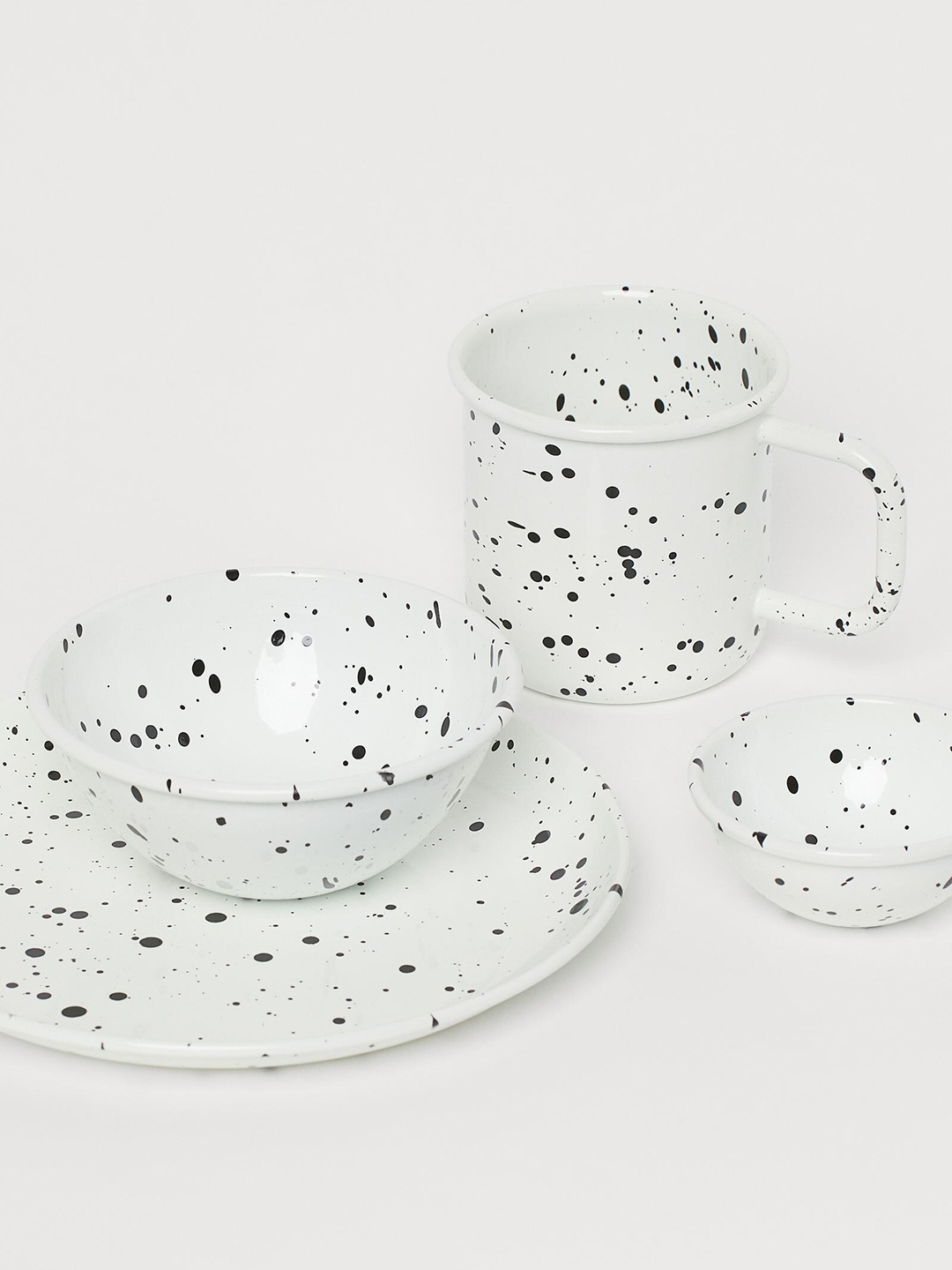 

H&M White Patterned Metal Bowl