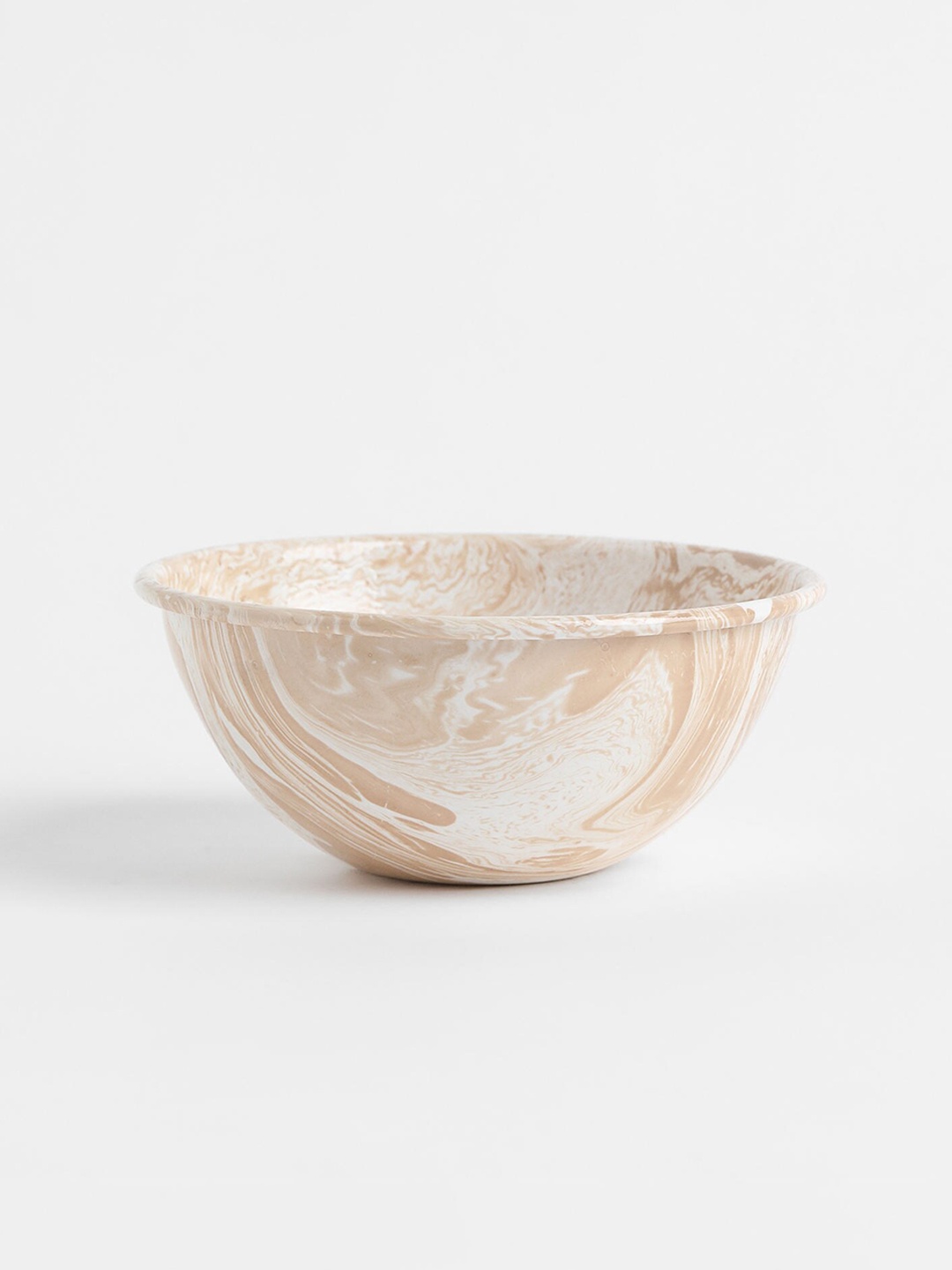 

H&M Beige Patterned Metal Bowl