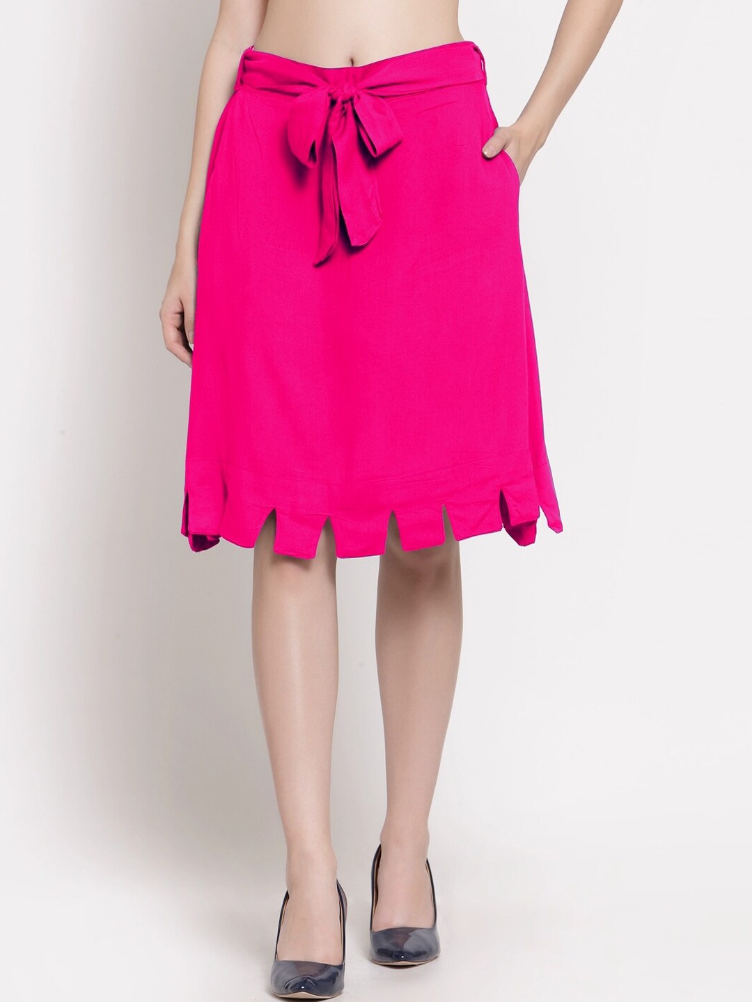 

PATRORNA Women Plus Size Fuchsia Skirt