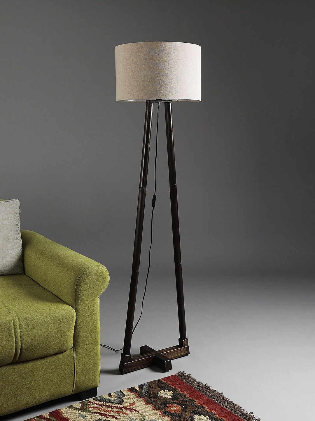 

SANDED EDGE Beige Solid Frustum Shade Floor Lamp
