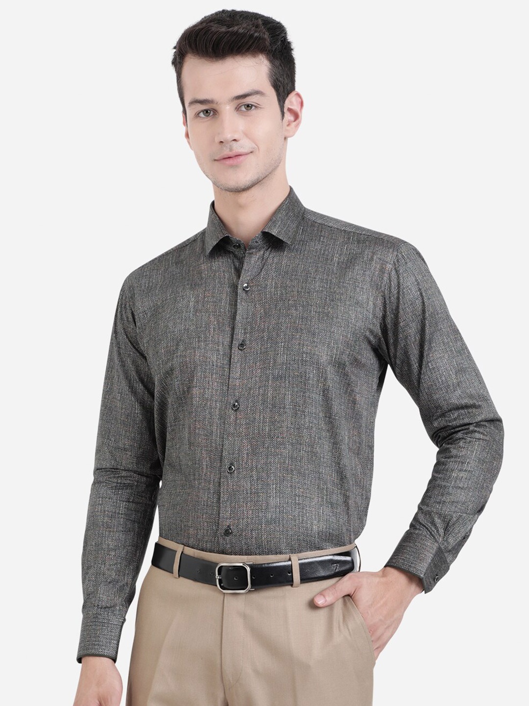 

JB STUDIO Men Grey Slim Fit Formal Shirt