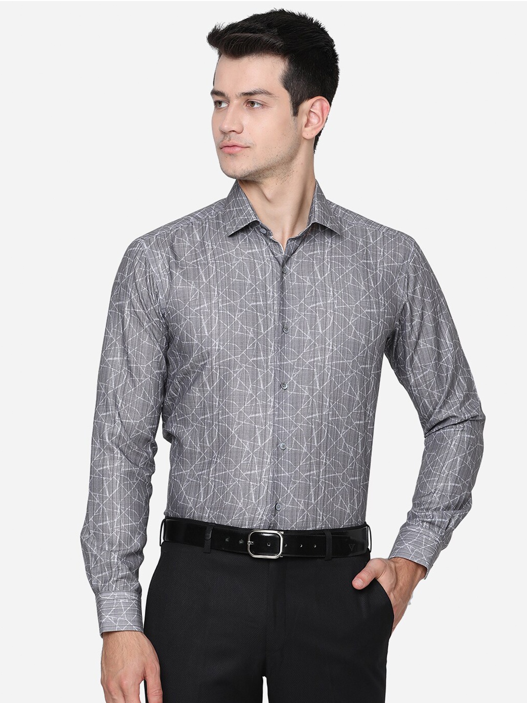 

JB STUDIO Men Grey Slim Fit Formal Shirt