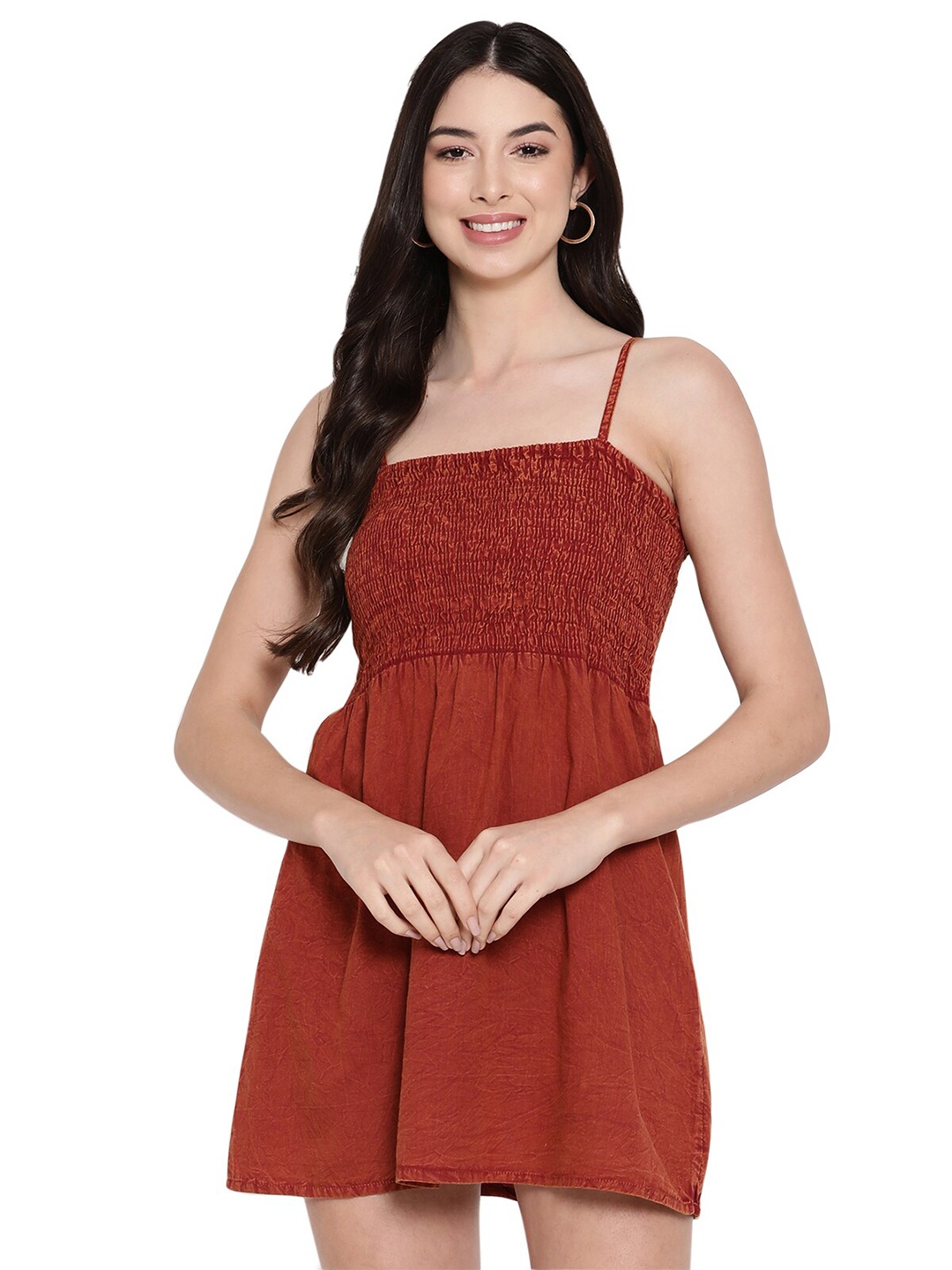 

Aawari Brown A-Line Mini Dress