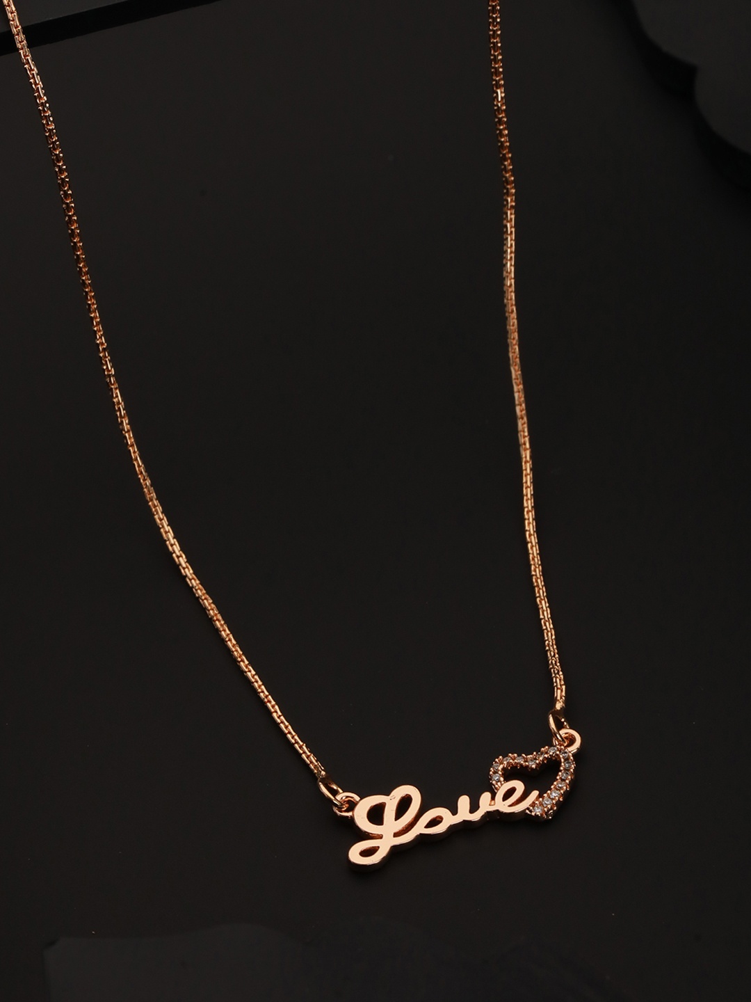 

Saraf RS Jewellery Rose Gold-Plated Necklace