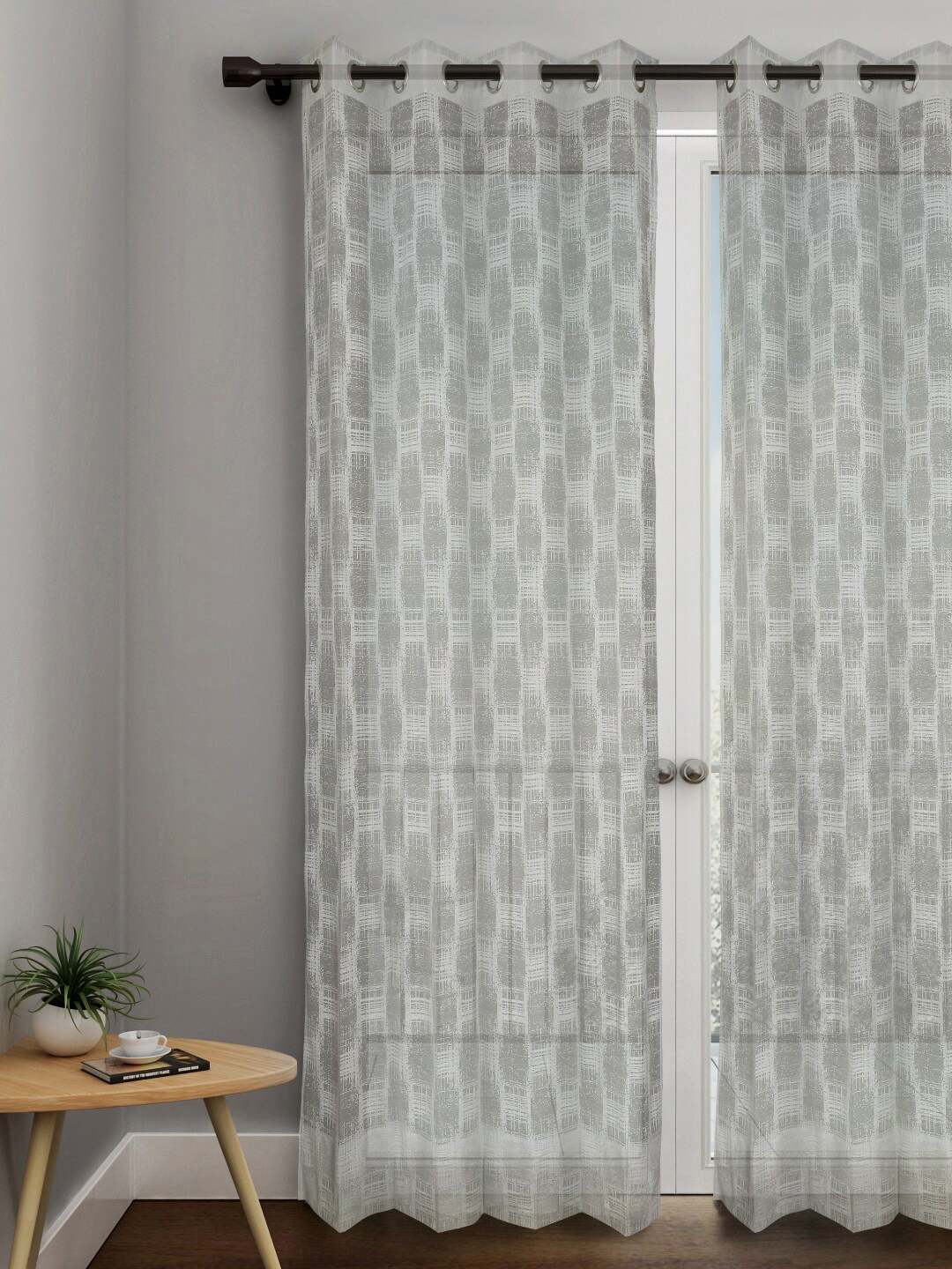 

URBAN DREAM Off White Sheer Door Curtain